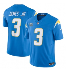 Men's Los Angeles Chargers #3 Derwin James Jr. Blue 2024 F.U.S.E. With 4-Star C Vapor Untouchable Limited Stitched Jersey