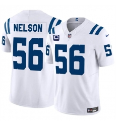 Men's Indianapolis Colts #56 Quenton Nelson White 2024 F.U.S.E. With 4-Star C Vapor Limited Stitched Football Jersey