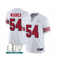 Men's San Francisco 49ers #54 Fred Warner Limited White Rush Vapor Untouchable Super Bowl LIV Bound Football Jersey