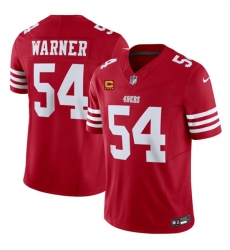 Men's San Francisco 49ers #54 Fred Warner Red 2024 F.U.S.E. With 4-Star C Vapor Untouchable Limited Football Stitched Jersey