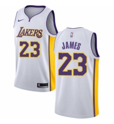 Women's Nike Los Angeles Lakers #23 LeBron James Swingman White NBA Jersey - Association Edition