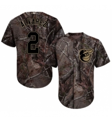 Youth Majestic Baltimore Orioles #2 Pedro Alvarez Authentic Camo Realtree Collection Flex Base MLB Jersey