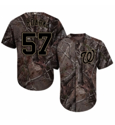 Youth Majestic Washington Nationals #57 Tanner Roark Authentic Camo Realtree Collection Flex Base MLB Jersey