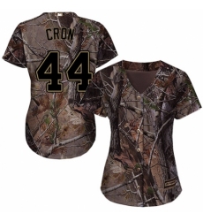 Women's Majestic Tampa Bay Rays #44 C. J. Cron Authentic Camo Realtree Collection Flex Base MLB Jersey