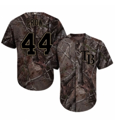 Youth Majestic Tampa Bay Rays #44 C. J. Cron Authentic Camo Realtree Collection Flex Base MLB Jersey