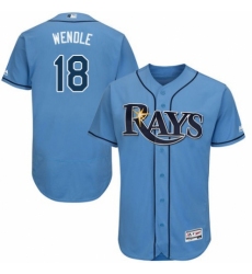 Men's Majestic Tampa Bay Rays #18 Joey Wendle Columbia Alternate Flex Base Authentic Collection MLB Jersey