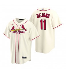 Men's Nike St. Louis Cardinals #11 Paul DeJong Cream Alternate Stitched Baseball Jersey