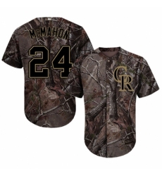 Men's Majestic Colorado Rockies #24 Ryan McMahon Authentic Camo Realtree Collection Flex Base MLB Jersey