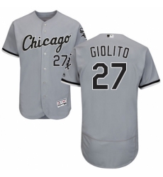 Men's Majestic Chicago White Sox #27 Lucas Giolito Grey Road Flex Base Authentic Collection MLB Jersey