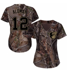 Women's Majestic Baltimore Orioles #12 Roberto Alomar Authentic Camo Realtree Collection Flex Base MLB Jersey