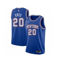 Youth New York Knicks #20 Kevin Knox Swingman Blue Basketball Jersey - Statement Edition