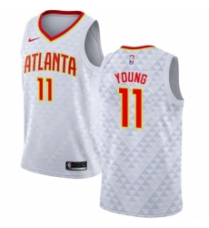 Men's Nike Atlanta Hawks #11 Trae Young Swingman White NBA Jersey - Association Edition