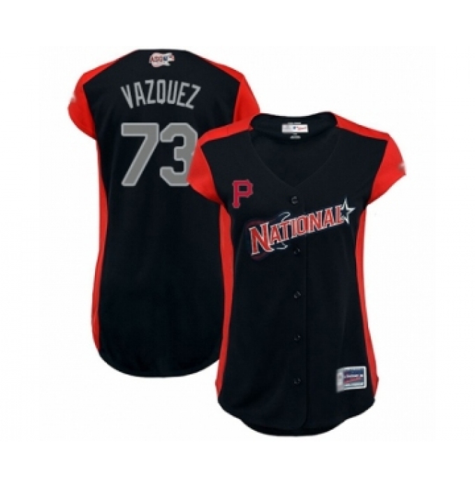 Women's Pittsburgh Pirates #73 Felipe Vazquez Authentic Navy Blue National League 2019 Baseball All-Star Jersey