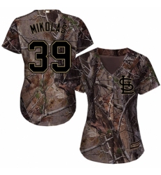 Women's Majestic St. Louis Cardinals #39 Miles Mikolas Authentic Camo Realtree Collection Flex Base MLB Jersey
