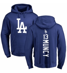 MLB Nike Los Angeles Dodgers #13 Max Muncy Royal Blue Backer Pullover Hoodie