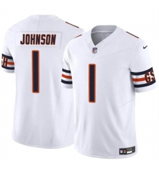 Men's Chicago Bears #1 Jaylon Johnson White 2024 F.U.S.E. Vapor Football Stitched Jersey