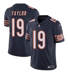 Men's Chicago Bears #19 Tory Taylor Navy Vapor Football Stitched Jersey