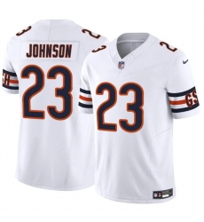 Men's Chicago Bears #23 Roschon Johnson White 2023 F.U.S.E. Vapor Stitched Football Jersey