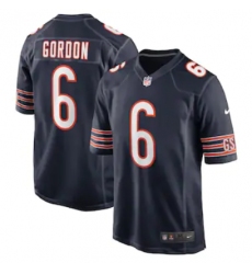 Men's Chicago Bears #6 Kyler Gordon Nike Navy Game Player Jersey