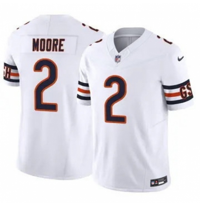 Youth Chicago Bears #2 DJ Moore White Vapor Limited Stitched NFL Jersey