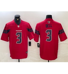 Men's Houston Texans #3 Tank Dell Red Vapor Untouchable Stitched Football Jersey