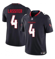 Men's Houston Texans #4 Kamari Lassiter Navy 2025 F.U.S.E. Vapor Limited Football Stitched Jersey