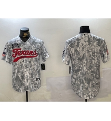 Men's Houston Texans Blank Arctic Camo 2024 Salute to Service Stitched Baseball Jersey