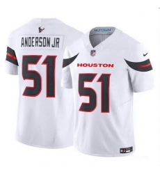 Youth Houston Texans #51 Will Anderson Jr White 2024 Vapor F U S E Limited Stitched Jersey