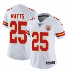 Women's Nike Kansas City Chiefs #25 Armani Watts White Vapor Untouchable Limited Player NFL Jersey