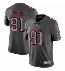 Youth Nike Kansas City Chiefs #91 Derrick Nnadi Gray Static Vapor Untouchable Limited NFL Jersey