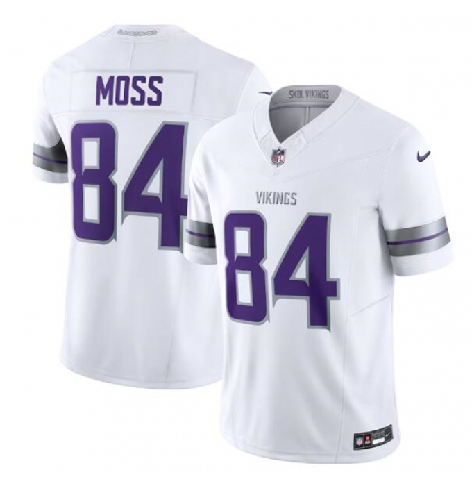 Men's Minnesota Vikings #84 Randy Moss White 2024 F.U.S.E. Winter Warrior Limited Stitched Jersey