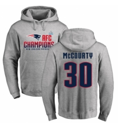 Nike New England Patriots #30 Jason McCourty Heather Gray 2017 AFC Champions Pullover Hoodie