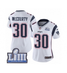Women's Nike New England Patriots #30 Jason McCourty White Vapor Untouchable Limited Player Super Bowl LIII Bound NFL Jersey