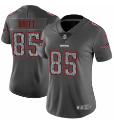 Women's Nike New England Patriots #85 Kenny Britt Gray Static Vapor Untouchable Limited NFL Jersey