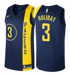 Youth Nike Indiana Pacers #3 Aaron Holiday Swingman Navy Blue NBA Jersey - City Edition