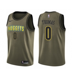 Youth Nike Denver Nuggets #0 Isaiah Thomas Swingman Green Salute to Service NBA Jersey