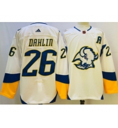 Men's Buffalo Sabres #26 Rasmus Dahlin White 2022 Reverse Retro Authentic Jersey