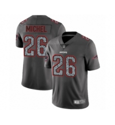 Men's New England Patriots #26 Sony Michel Limited Gray Static Fashion Football Jersey