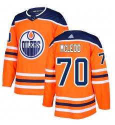 Youth Adidas Edmonton Oilers #70 Ryan McLeod Authentic Orange Home NHL Jersey
