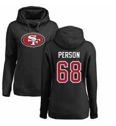 NFL Women's Nike San Francisco 49ers #68 Mike Person Black Name & Number Logo Pullover Hoodie