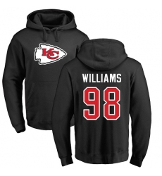 NFL Nike Kansas City Chiefs #98 Xavier Williams Black Name & Number Logo Pullover Hoodie