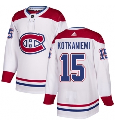 Youth Adidas Montreal Canadiens #15 Jesperi Kotkaniemi Authentic White Away NHL Jersey