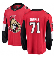 Youth Ottawa Senators #71 Chris Tierney Fanatics Branded Red Home Breakaway NHL Jersey