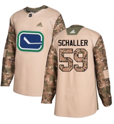 Men's Adidas Vancouver Canucks #59 Tim Schaller Authentic Camo Veterans Day Practice NHL Jersey