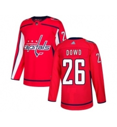 Men's Washington Capitals #26 Nic Dowd Adidas Authentic Home Jersey - Red