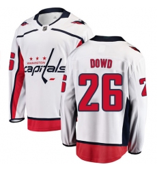 Youth Washington Capitals #26 Nic Dowd Fanatics Branded White Away Breakaway NHL Jersey