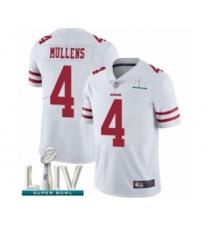 Men's San Francisco 49ers #4 Nick Mullens White Vapor Untouchable Limited Player Super Bowl LIV Bound Football Jersey