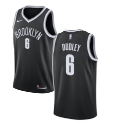 Women's Nike Brooklyn Nets #6 Jared Dudley Swingman Black NBA Jersey - Icon Edition