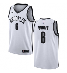 Youth Nike Brooklyn Nets #6 Jared Dudley Swingman White NBA Jersey - Association Edition
