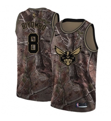 Women's Nike Charlotte Hornets #8 Bismack Biyombo Swingman Camo Realtree Collection NBA Jersey